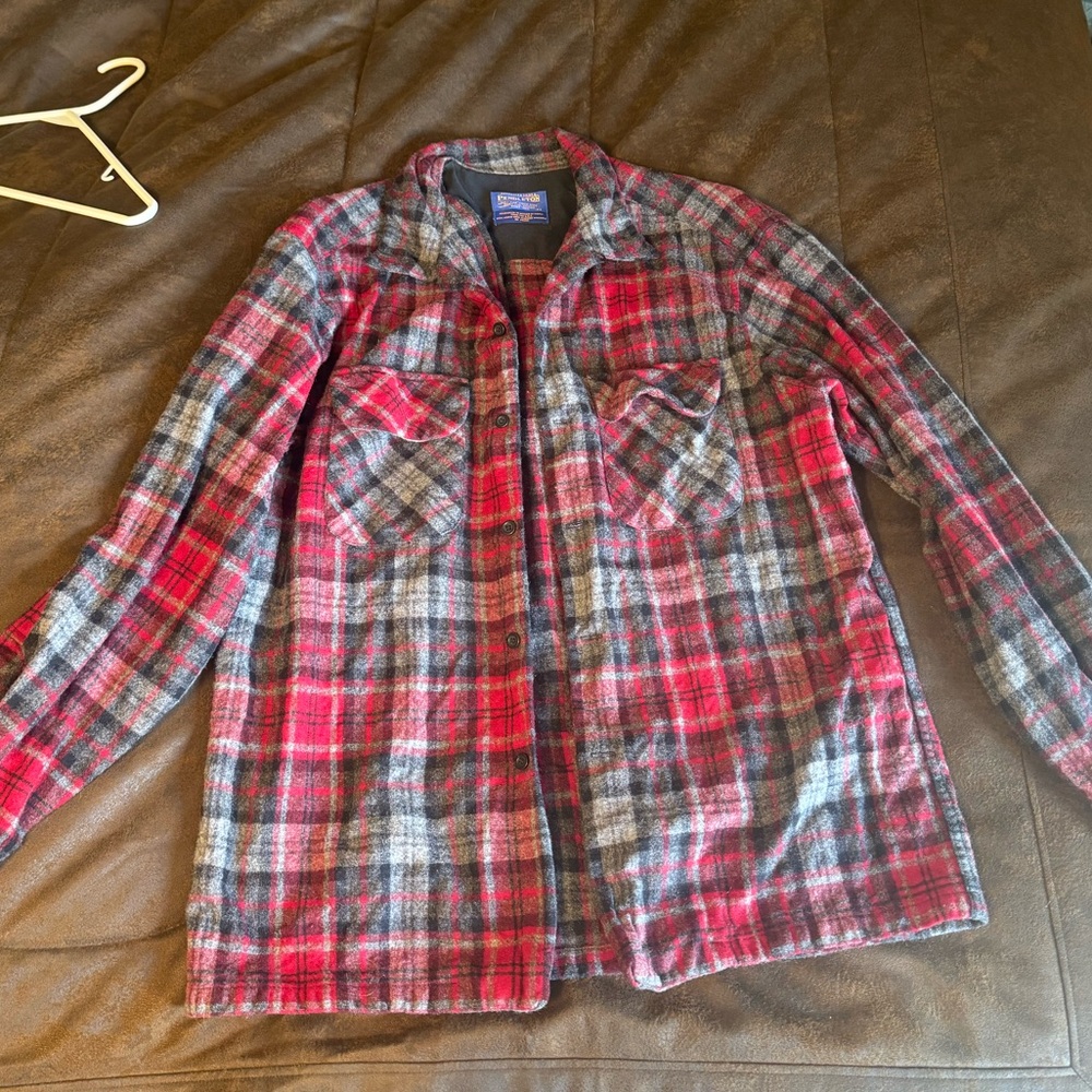 Mens Pendleton Button Up Wool Flannel